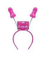 Bachelorette Tiara mit Glitzerfedern