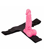 Schnallen Sie sich einen realistischen Dildo 15 cm - pink an