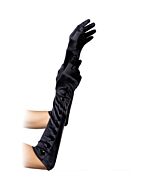 Leg Avenue extra lange schwarze Handschuhe mit Knöpfen