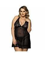 Subblime Queen plus Babydoll Blumenmotive in den Brüsten