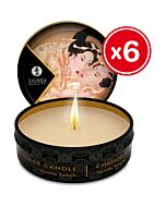 Shunga Massage Kerze Vanille 6 x 30 ml