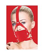 Ouch roten Lederknebel mit Anpassungen