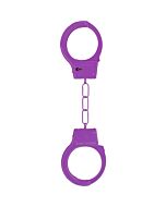 Lila Handschellen aus Metall