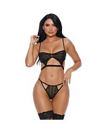 Köstlicher Dämmerungs-BH und Höschen schwarz