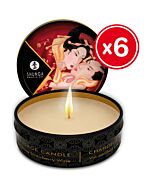Shunga Massagekerze Erdbeere 6 x 30 ml