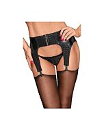 Karierter Strumpfgürtel Wetlook - schwarz