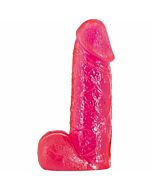 Realistischer Penis mit Hoden - 15cm - rot