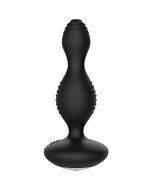Vibrierender Buttplug mit E-Stimulation - schwarz