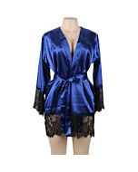 Blauer Seidengerechtigkeitskimono