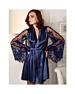 Bata Kimono Seidensatin azul