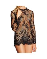 Babydoll schwarz rosa schwarz