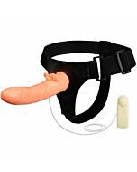 Leidenschaftliche Frau tanzen Gurtzeug Vibrator 18cm