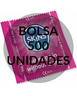 Haut Kondome Punkte & Rippen Tasche 500 uds