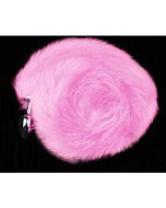 Silberner Stecker mit Schwanz - pink