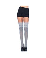 Leg Avenue Socken Spitze geraffte grau