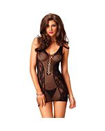 Leg Avenue schwarzen Mini-Kleid mit Tupfen