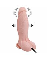 Aufblasbarer und vibrierender realistischer Dildo 18,8 cm