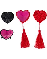 Set mit 2 Strauss Stein- und Quasteneinlagen