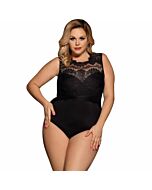 Subblime Queen plus undurchsichtiger schwarzer Teddy