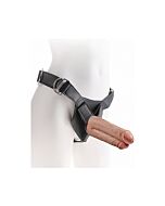 Umschnallgurt mit 7 zwei Schwänzen ein Loch - hellbraun