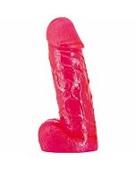 Realistischer Penis mit Hoden - 20cm - rot