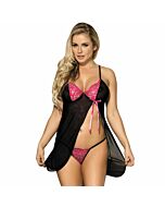Subblime Babydoll schwarz und pink s / m