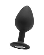 Großer Diamant-Buttplug - schwarz