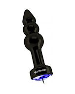 Gerippter Butt Plug - Pistole grau