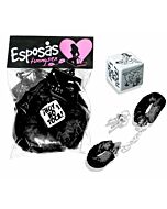 Packen Sie Handschellen ein und würfeln Sie schwarze Körperhaltungen