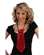 Red Pailletten Krawatte