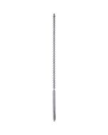 Dip Stick Ribbed Penis Plug - 6 cm - plata