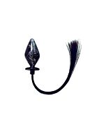 Glas Pferdeschwanz Butt Plug - groß