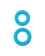 Neon dehnbarer Silikonring blau eingestellt