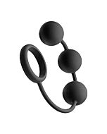 Silikon Penisring mit 3 gewichteten Kugeln
