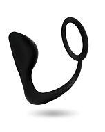 Süchtige Spielzeuge Butt Plug mit Cockring schwarz