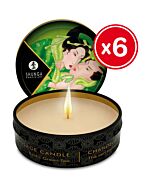 Shunga Massage Kerze grüner Tee 6 x 30 ml