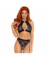 Leg Avenue Set zweiteilig Höschen und Top Neckholder schwarz s / m