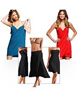 Kuss und Kirsche Set: Türkis und Rot Pareos + Schwarzer Pareo Rock