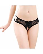 Queen Dessous schwarz One-Size-Höschen ausgeschnitten