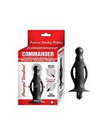 Commander - Anfänger - vibrierender Buttplug - schwarz