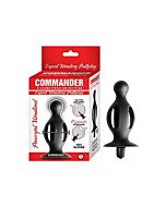 Commander - Experte - vibrierender Buttplug - schwarz