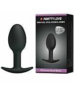 Hübsche Liebe ergonomisches Silikon Anal Plug Anker Design 6,5 cm schwarz