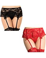 Rot / Schwarzes Strumpfband