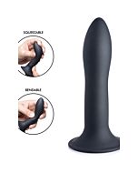 Pressbarer schlanker Silikondildo - schwarz