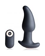 Gyro m 10x gebogener Rand - Plug Vibrador con Mando - Negro