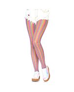 Lurex Regenbogen Netzstrumpfhose - pink
