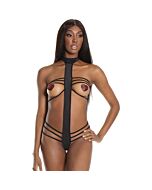 Riemchenbodysuit - schwarz