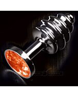 Schmuck gerippt silber orange