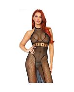 Kleid mit rotem Halfter Noir