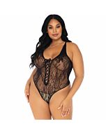 Leg Avenue Blumenspitze Tanga Teddy plus Größe